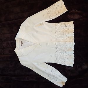 Ann Taylor Eyelet Blazer